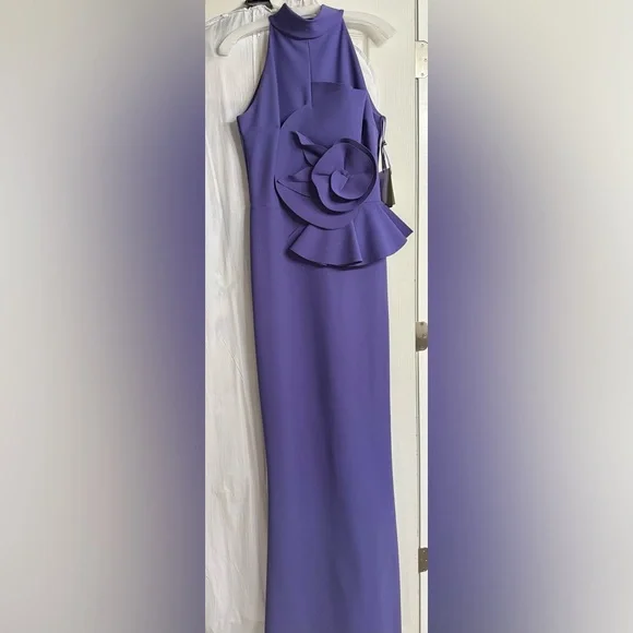 Chiara Boni Dress, Size 8, Dark Lavender. Special Order Color. - Picture 3 of 6